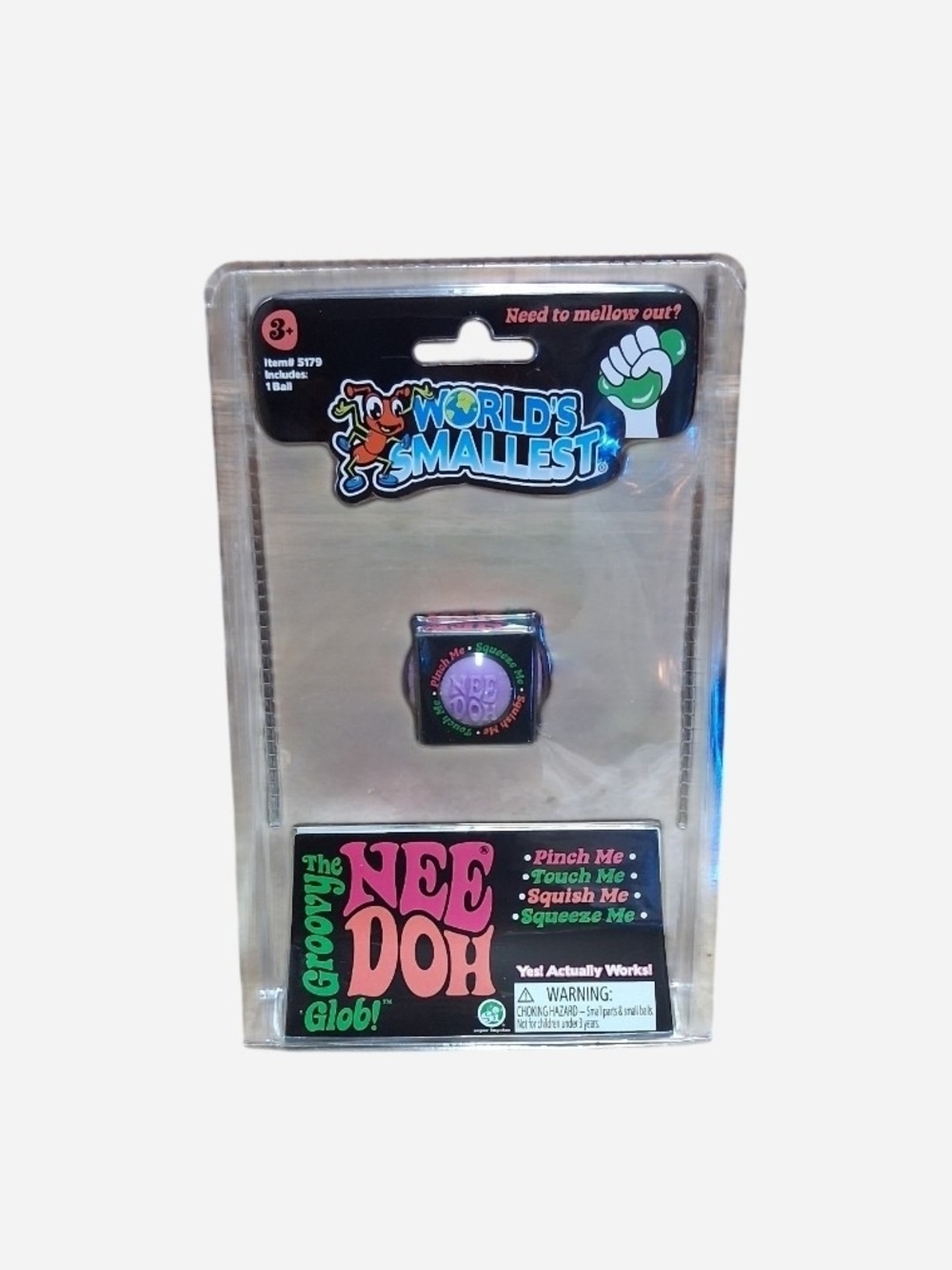 World's Smallest NeeDoh Groovy Glob! Purple Stress Toy NEW